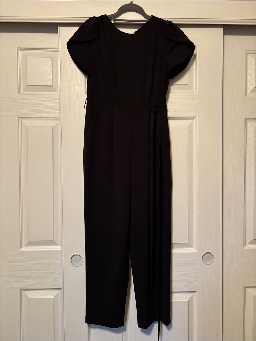 Calvin Klein Black Puff-Sleeve Jumpsuit